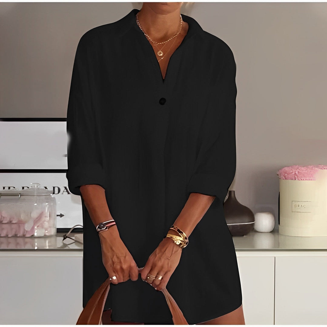 Stilla | Bred Bluse med 3/4 Ærmer Caterina