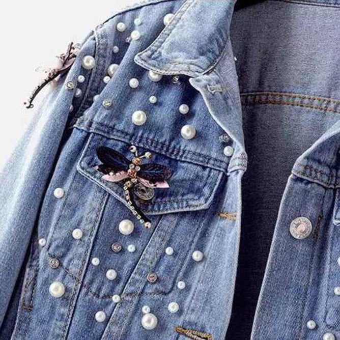 Stilla | Stilet Jeansjakke med accenter