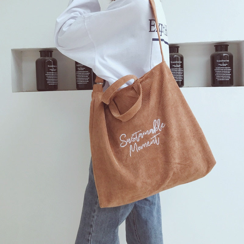 Stilla | Old School Tote Bag I Corduroy Kvinder