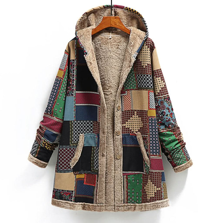 Stilla | Luksus, Elegant Og Varm Dame-hoodie Af Sække-patchwork