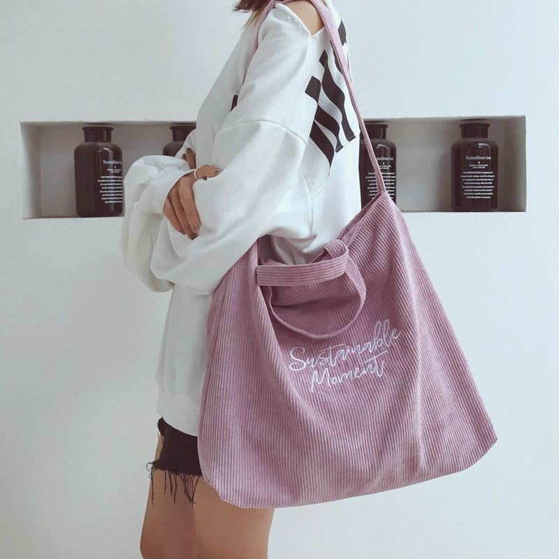 Stilla | Old School Tote Bag I Corduroy Kvinder