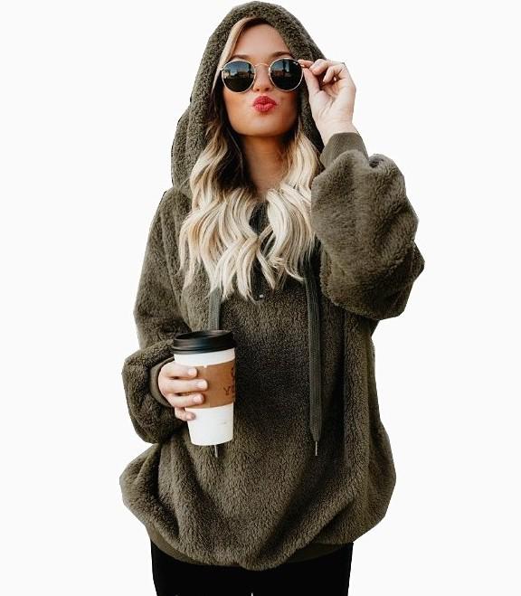 Stilla | Damer Pullover Med Sherpa Hætte