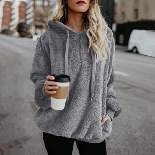 Stilla | Damer Pullover Med Sherpa Hætte