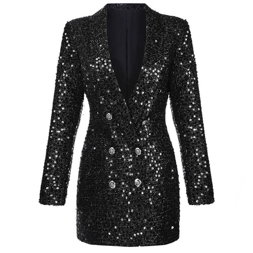 Stilla | Skinnende Blazer Kjole