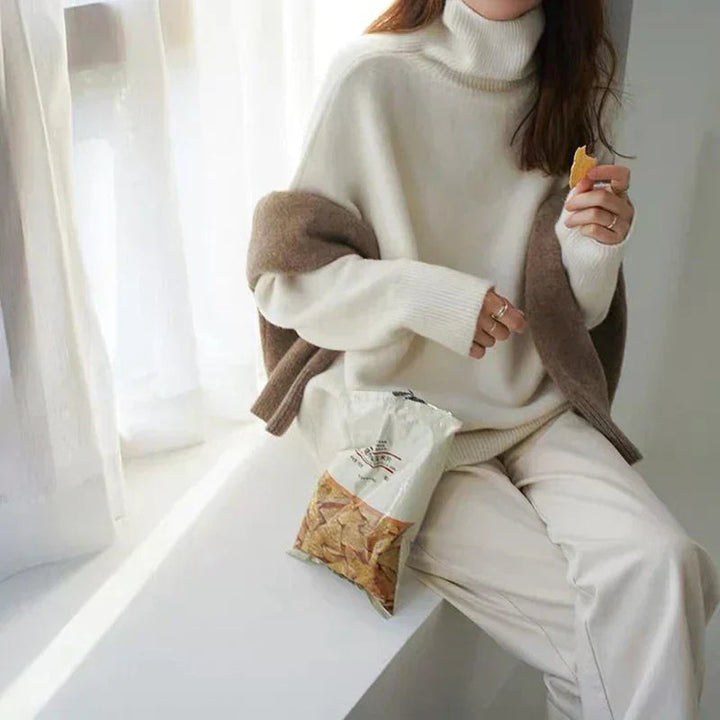 Stilla | Blød højhalset sweater
