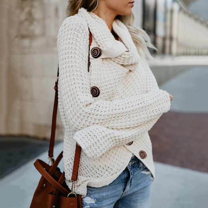 Stilla | Moderne Asymmetrisk Rullekrave Trøje Med Elegante Detaljer