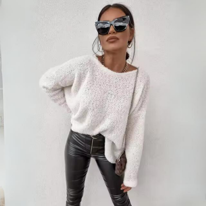 Stilla | Luksuriøs Sweater Med Faldene Skuldre