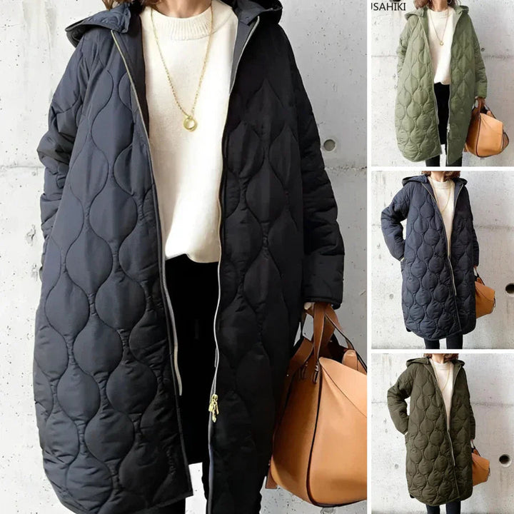 Stilla | Elegant Lang Puffer Frakke Let Varm i Et Slankt Moderne Look