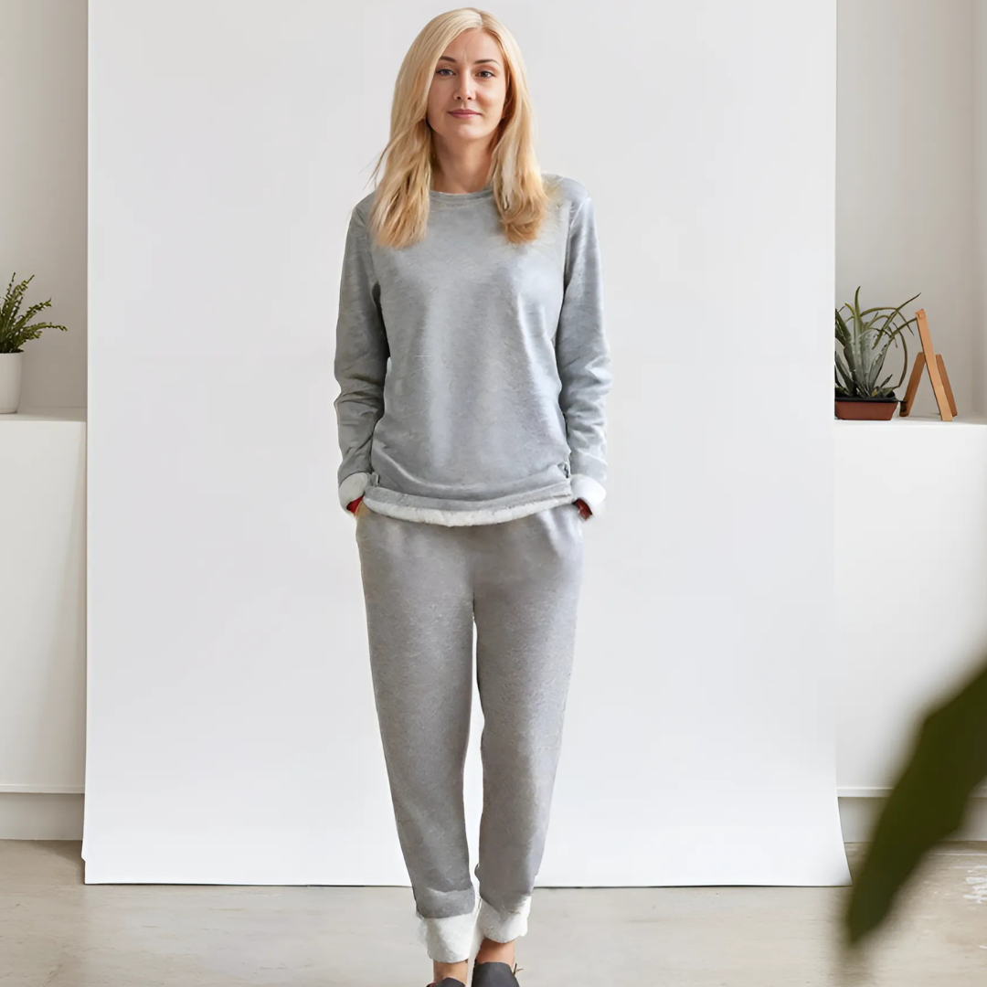 Stilla | Termo Fleece Sæt Lysgrå