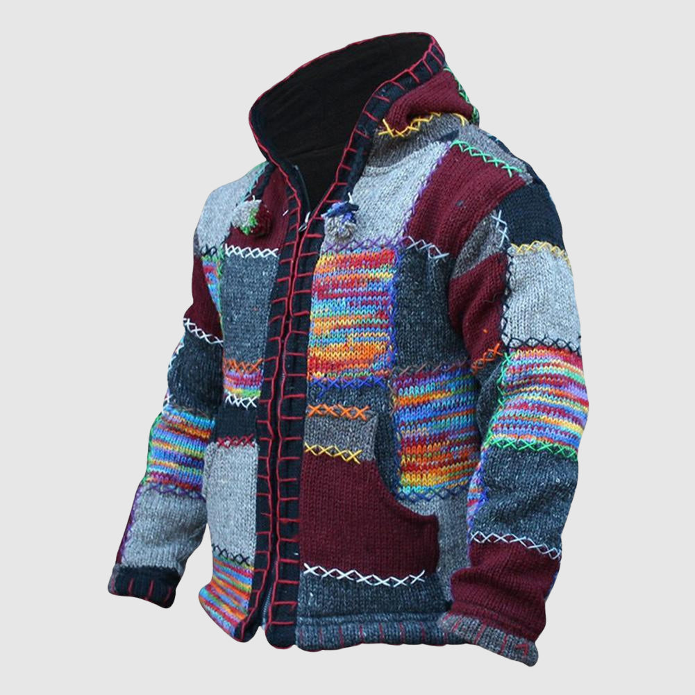 Stilla | Hoodie Uldblanding Afslappet Fit Boho-stil
