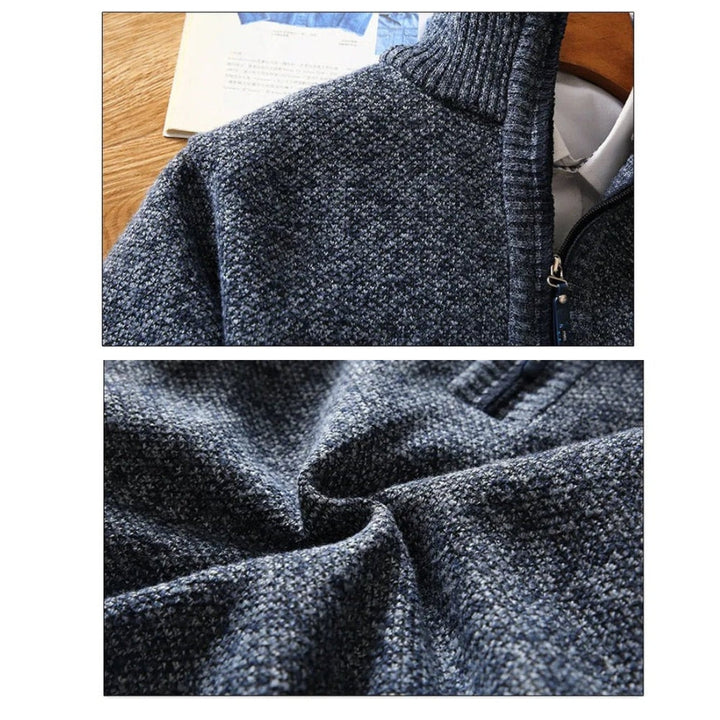 Stilla | Sweater - Strikket Halv Lynlås Krave