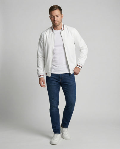 Herrer Casual Overgangsjakke med Vandafvisende Overflade & Ståkrave Skovae