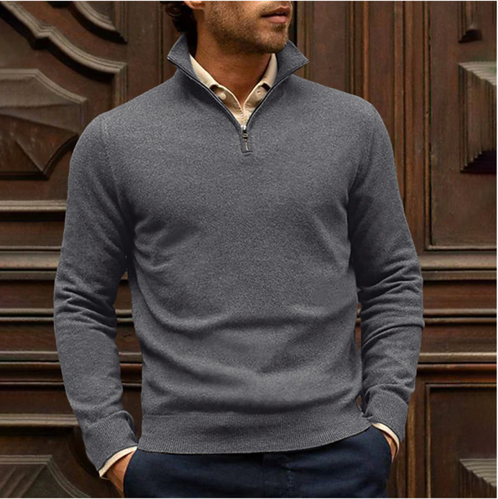 Stilla | Zip Pullover Lavet Af Bomuldsblanding