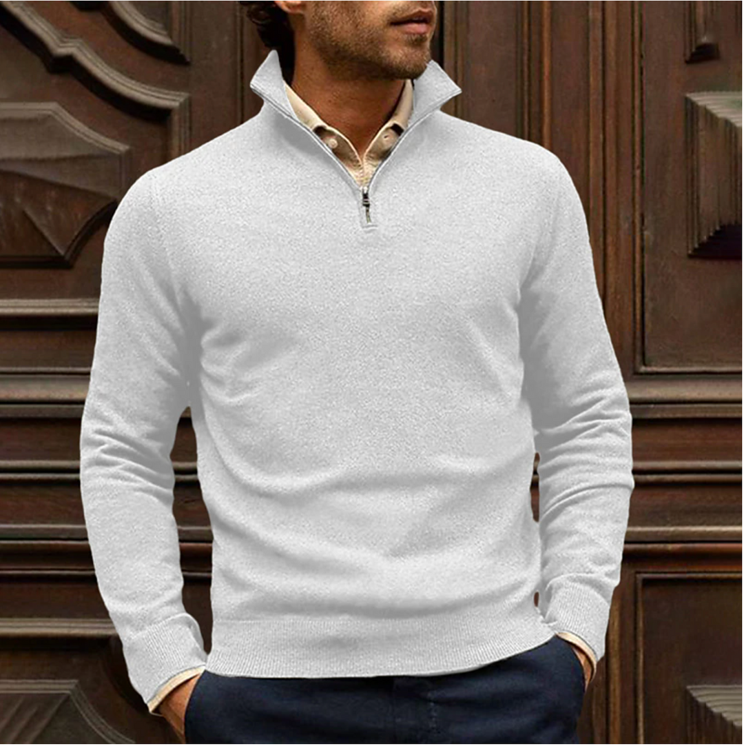 Stilla | Zip Pullover Lavet Af Bomuldsblanding