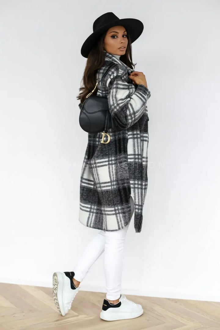Stilla | Langt Tchecket Fleece-Kappe