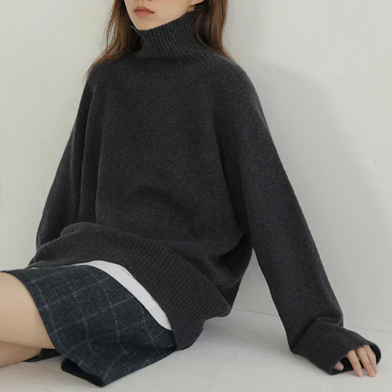 Stilla | Blød højhalset sweater