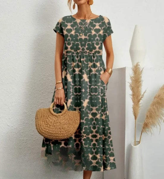 Stilla | Elegante Midi Kjole Med Blomsterprint