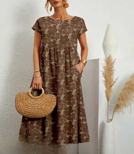 Stilla | Elegante Midi Kjole Med Blomsterprint