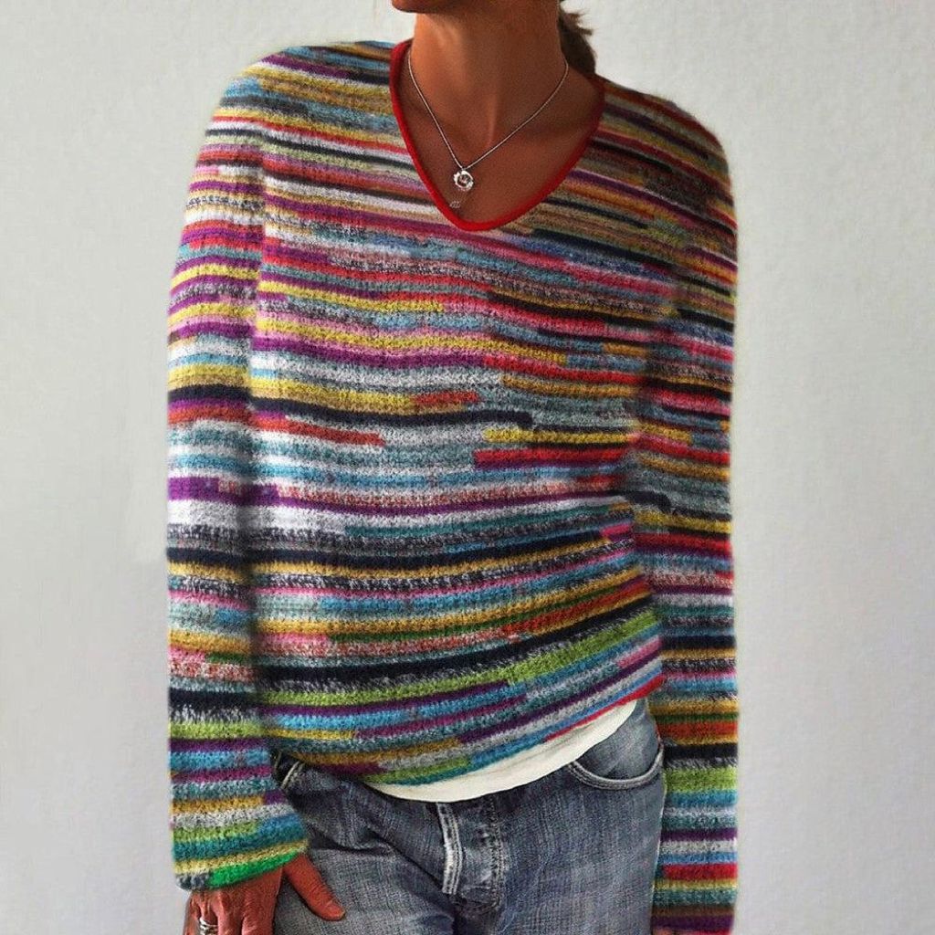 Stilla | Populær Sweater Med Lange Ærmer og V-hals