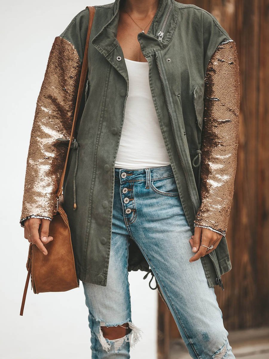 Stilla | Squadron Sequin Cargo Forlommesjakke