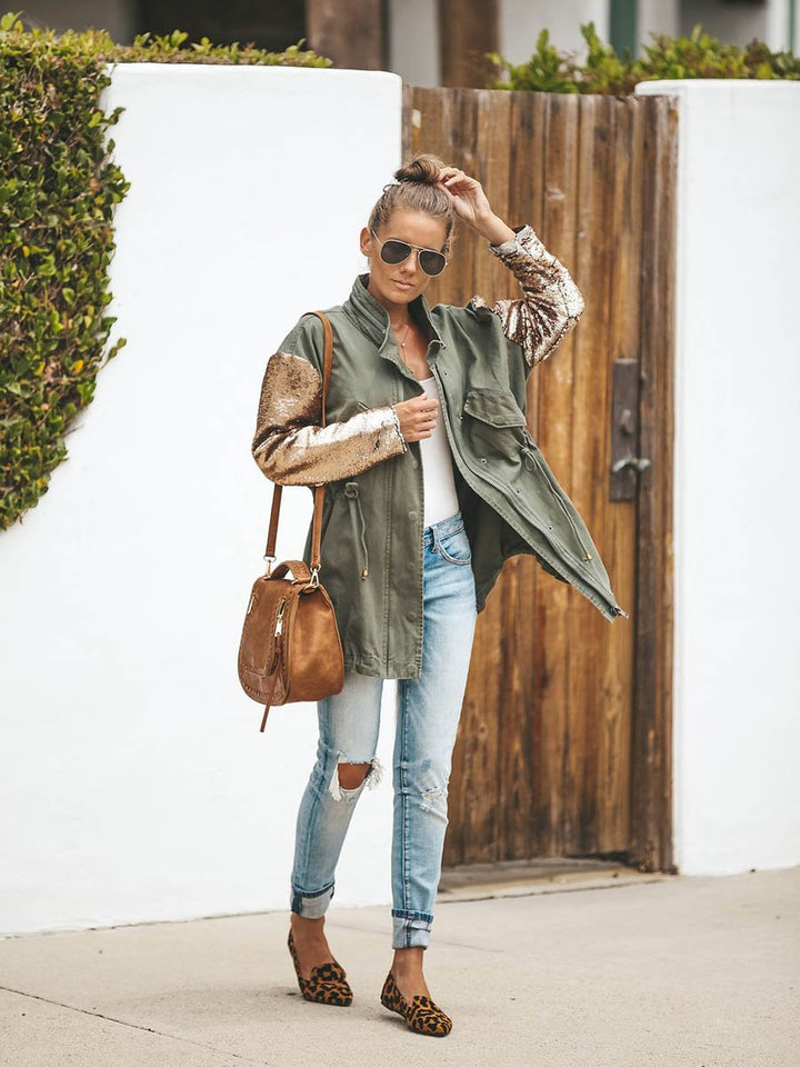 Stilla | Squadron Sequin Cargo Forlommesjakke