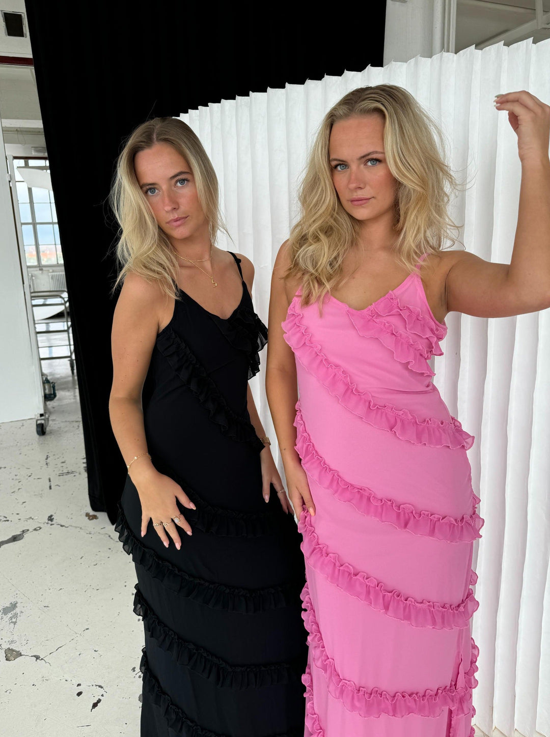 Stilla | Maxi Flæse Kjolen Pink
