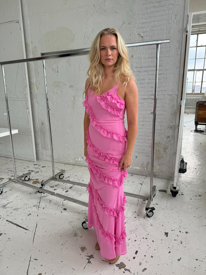Stilla | Maxi Flæse Kjolen Pink