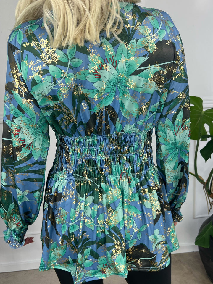 Stilla | Elastisk Bluse Med Lange Ærmer
