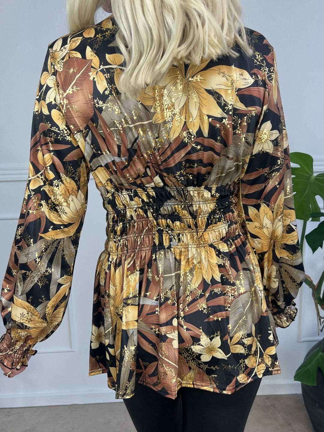Stilla | Elastisk Bluse Med Lange Ærmer