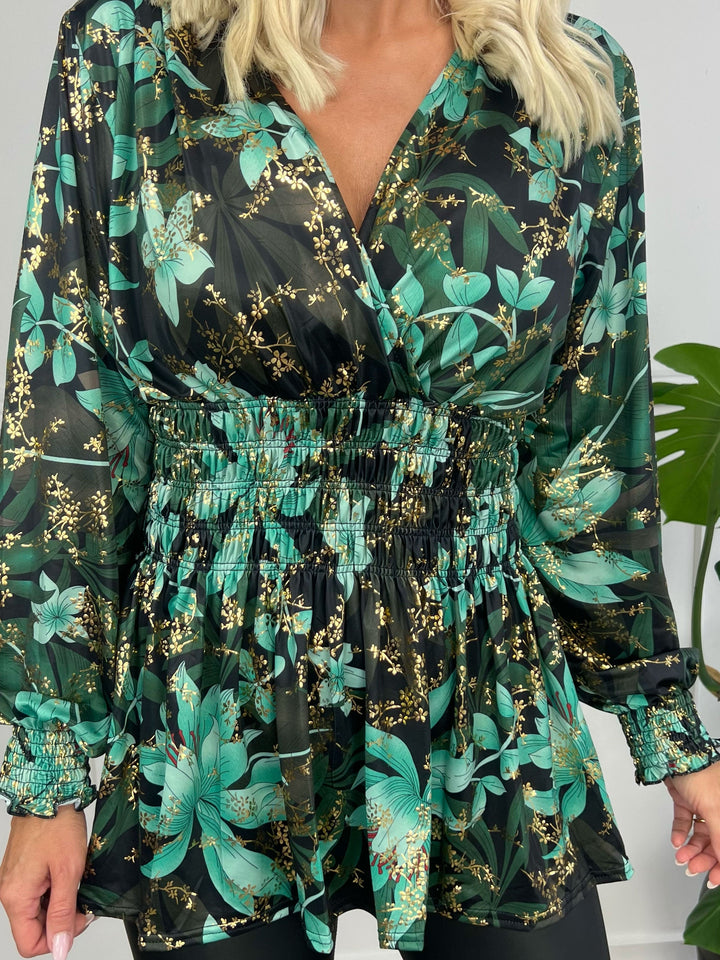 Stilla | Elastisk Bluse Med Lange Ærmer