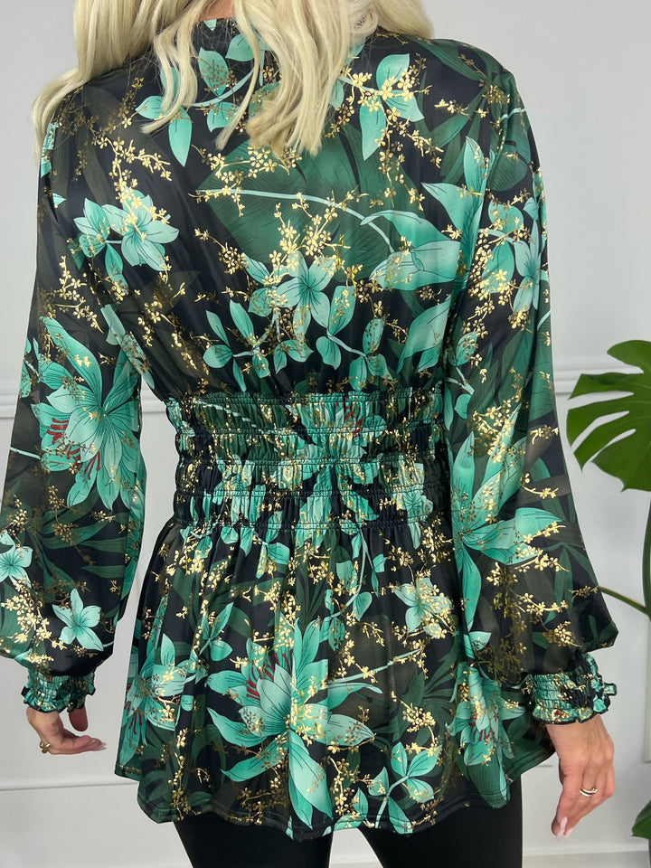 Stilla | Elastisk Bluse Med Lange Ærmer