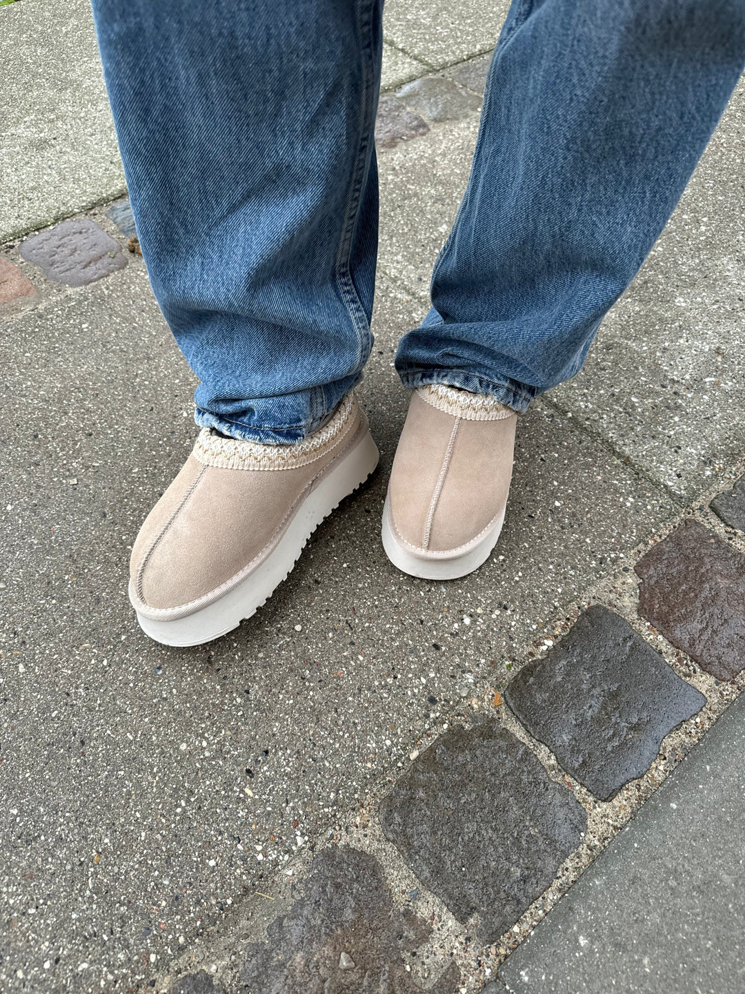 Stilla | Plateau Bamse Sko Beige
