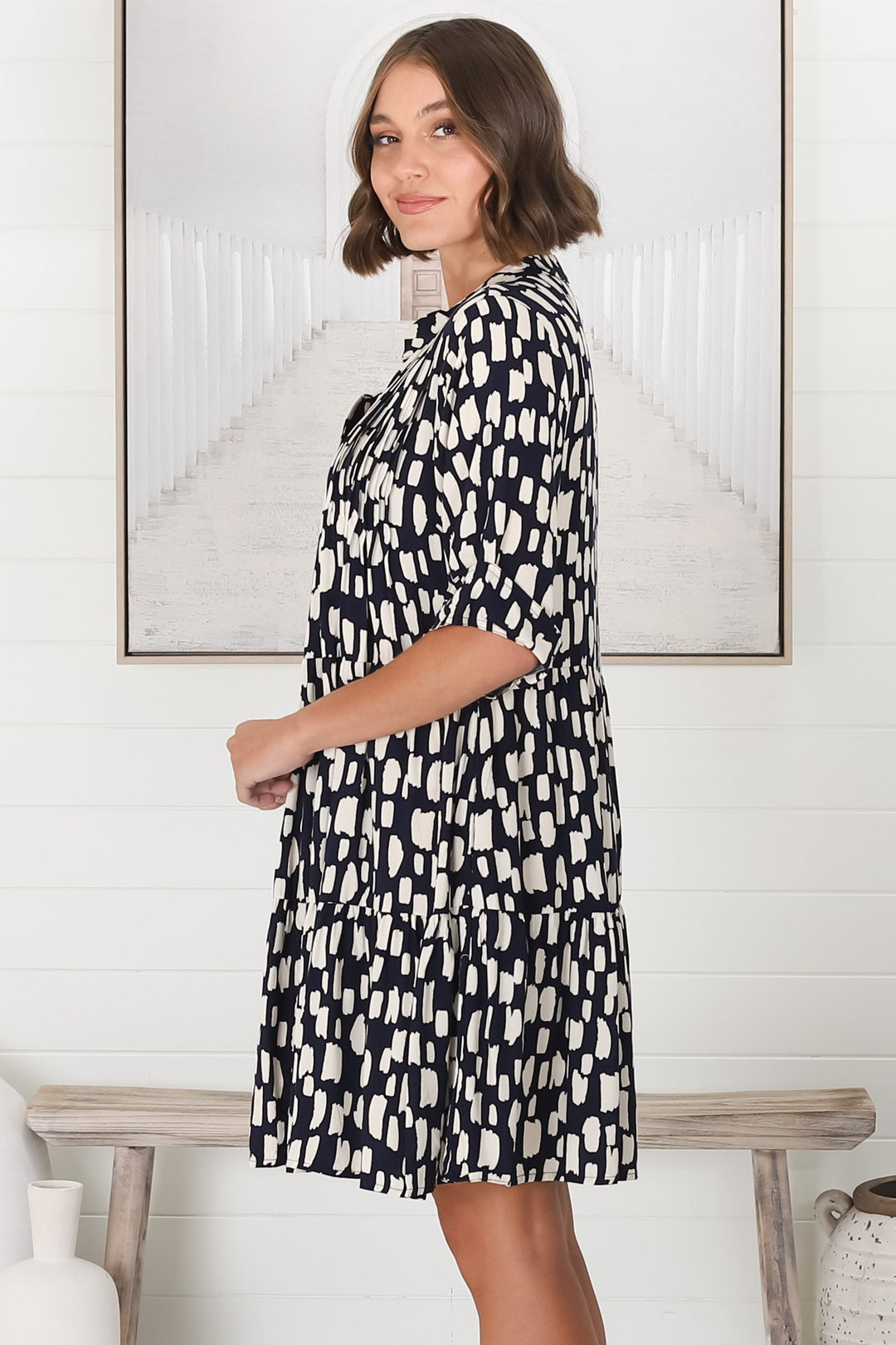 Stilla | Let Mini Kjole Med Knapper