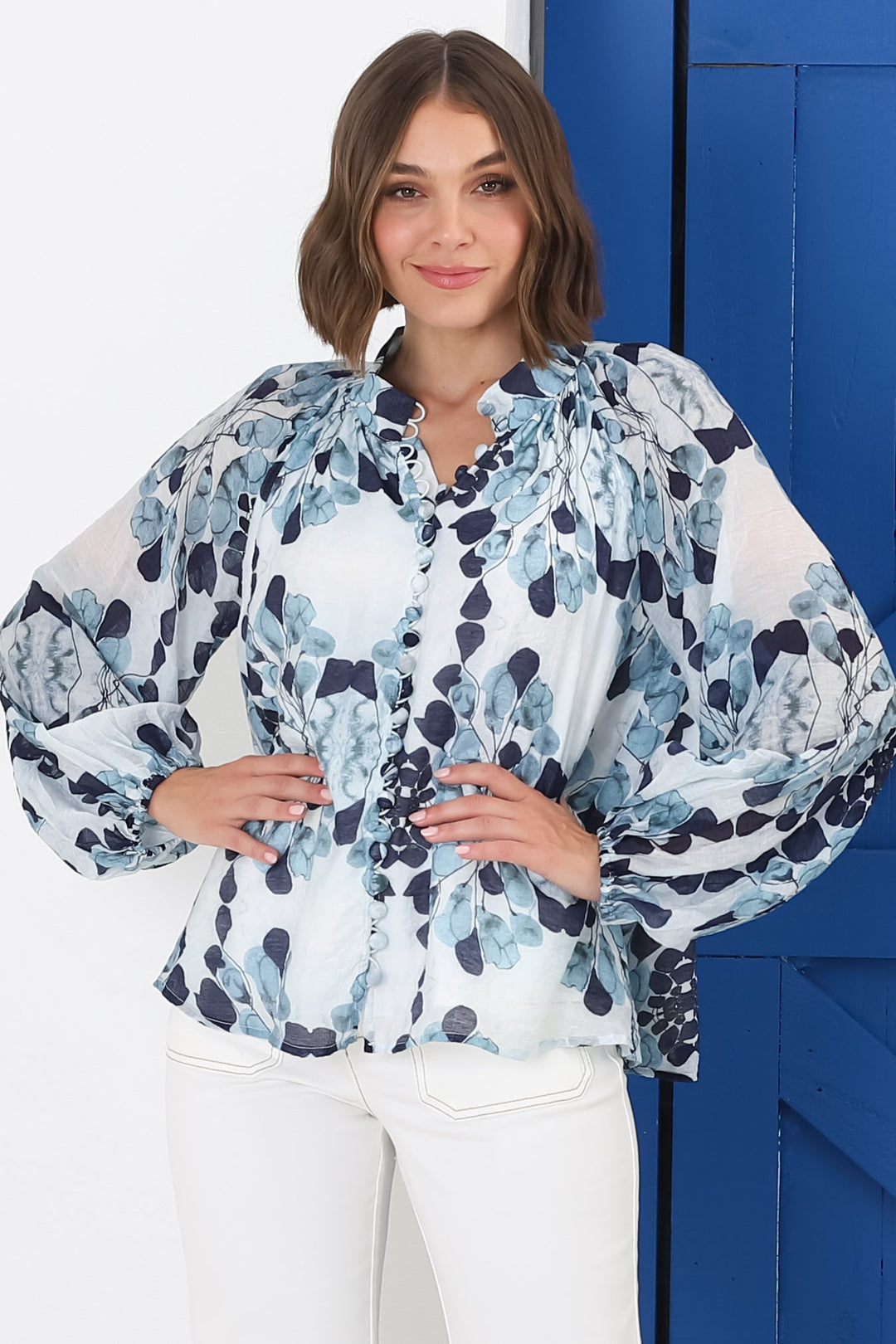 Stilla | Luftig Boho Bluse Med Print