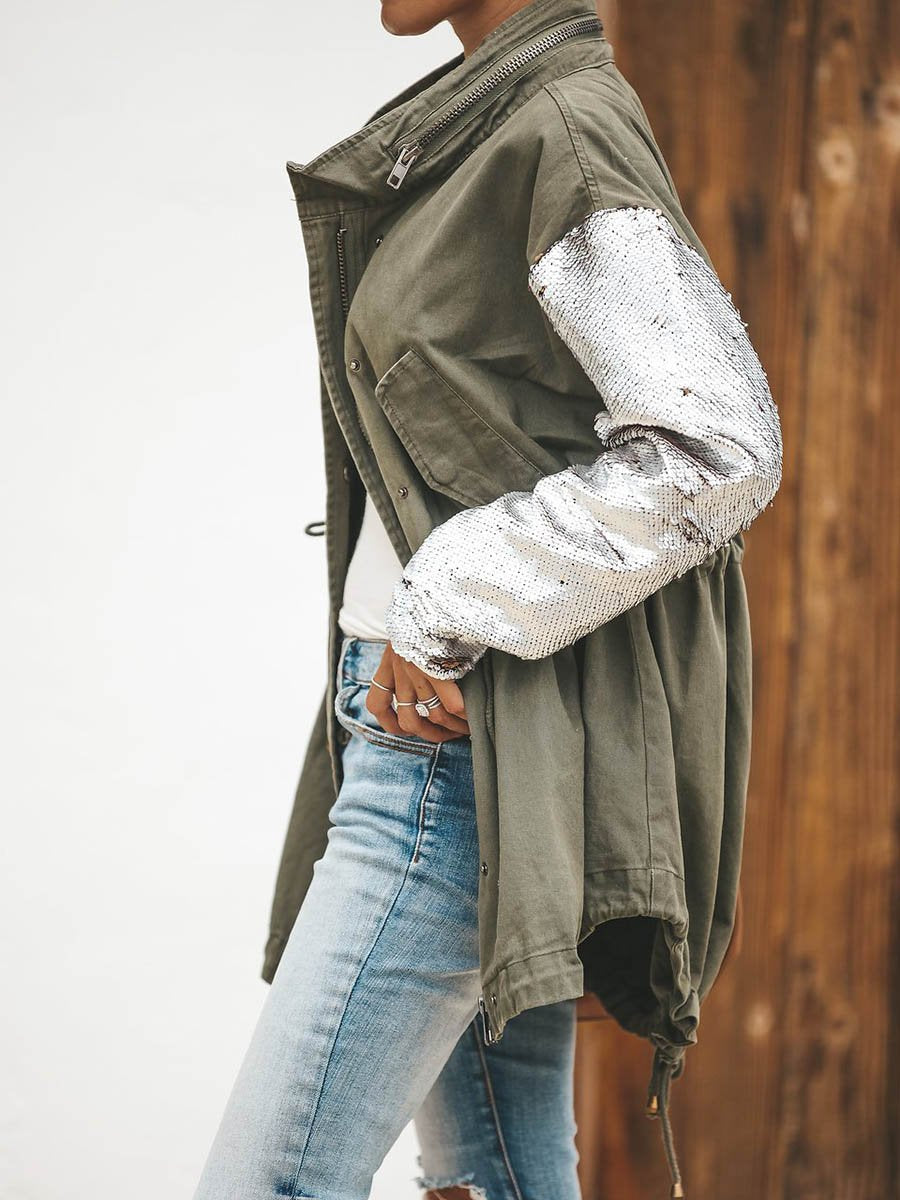 Stilla | Squadron Sequin Cargo Forlommesjakke