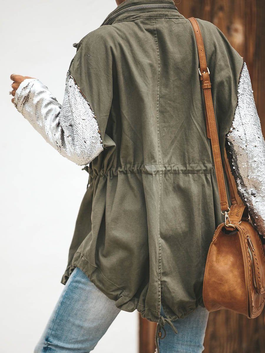 Stilla | Squadron Sequin Cargo Forlommesjakke