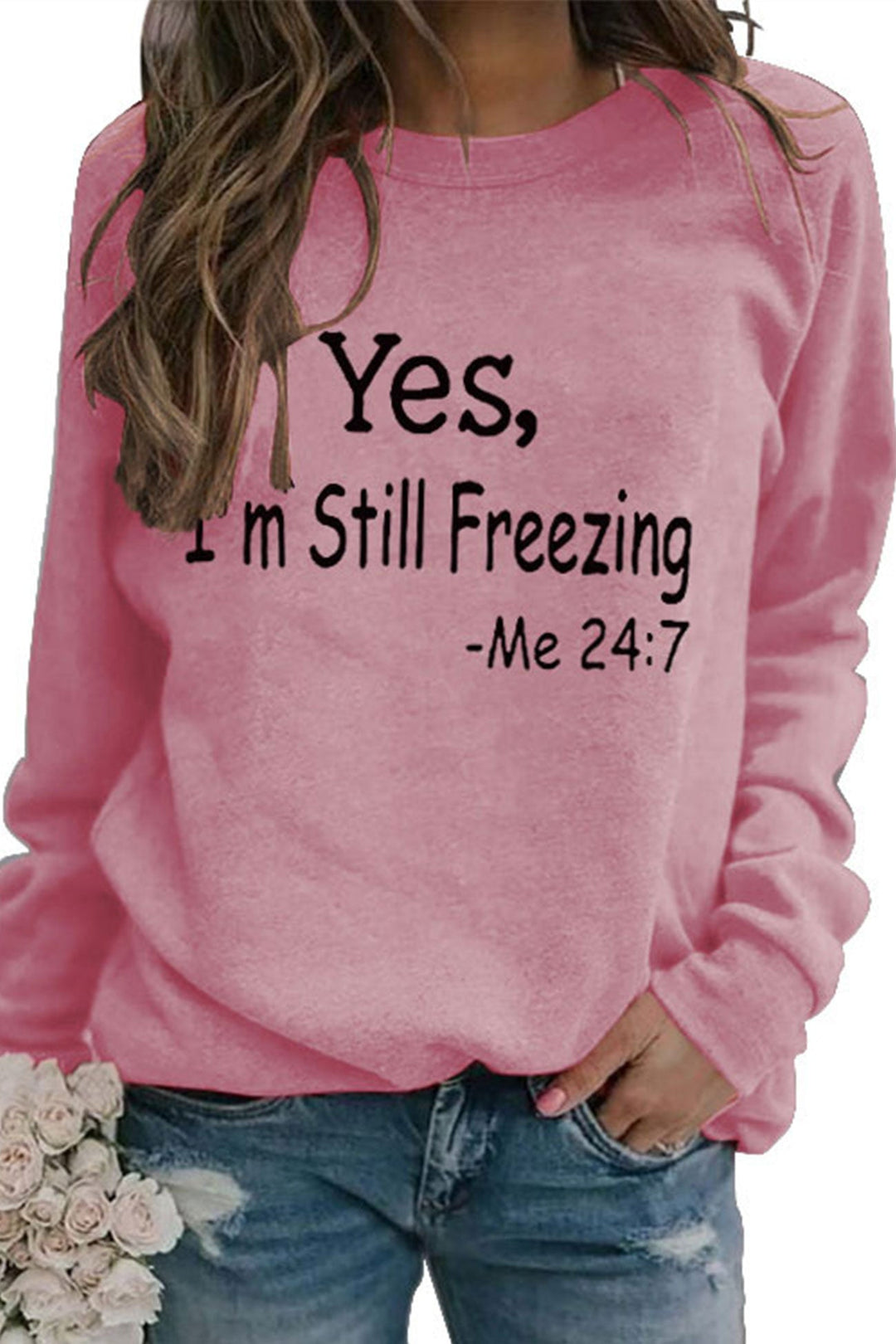 Stilla | Sweatshirt med tryk I'm Still Freezing.