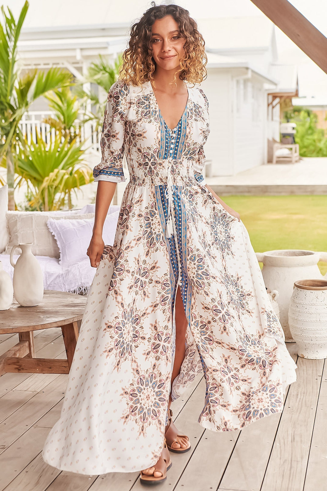 Stilla | Blomstret Boho Maxikjole