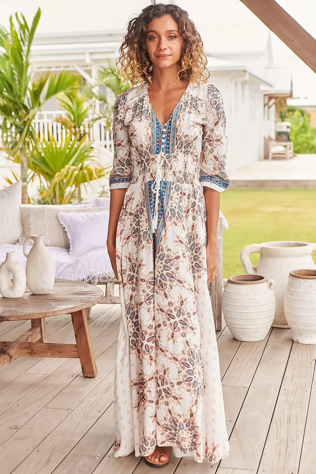 Stilla | Blomstret Boho Maxikjole