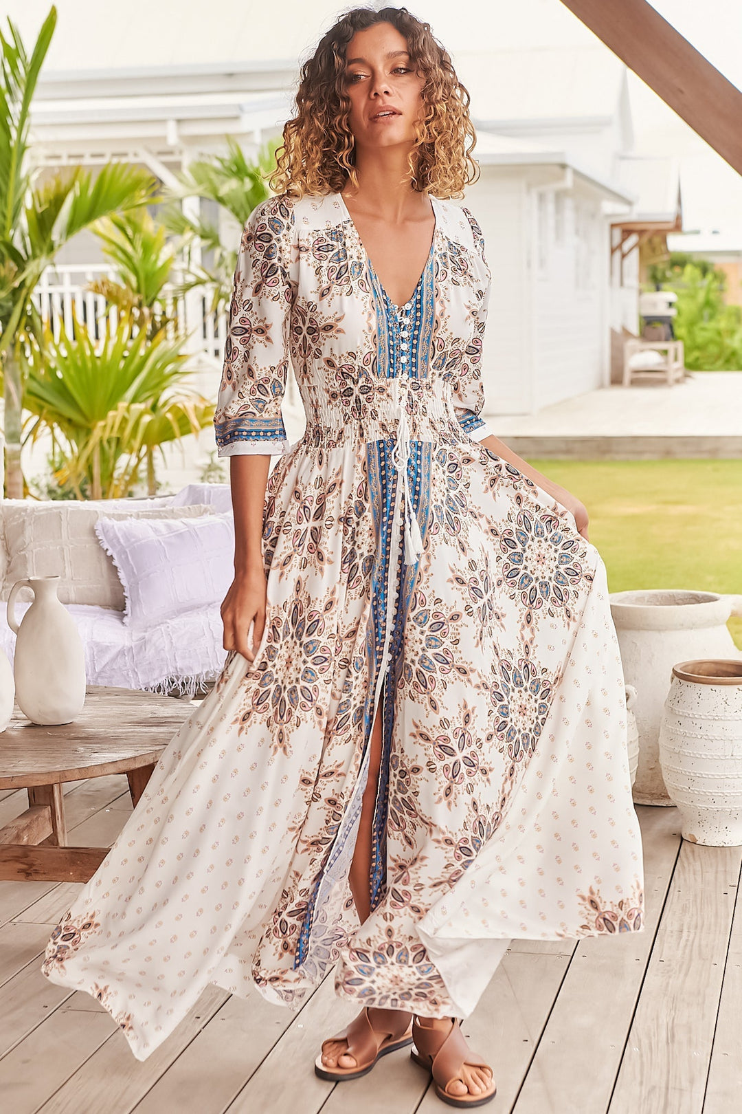 Stilla | Blomstret Boho Maxikjole