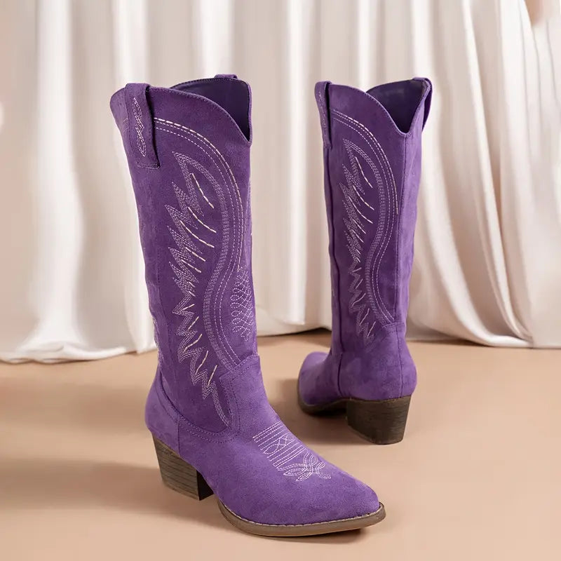 Stilla | Elegante Broderede Cowboystøvler