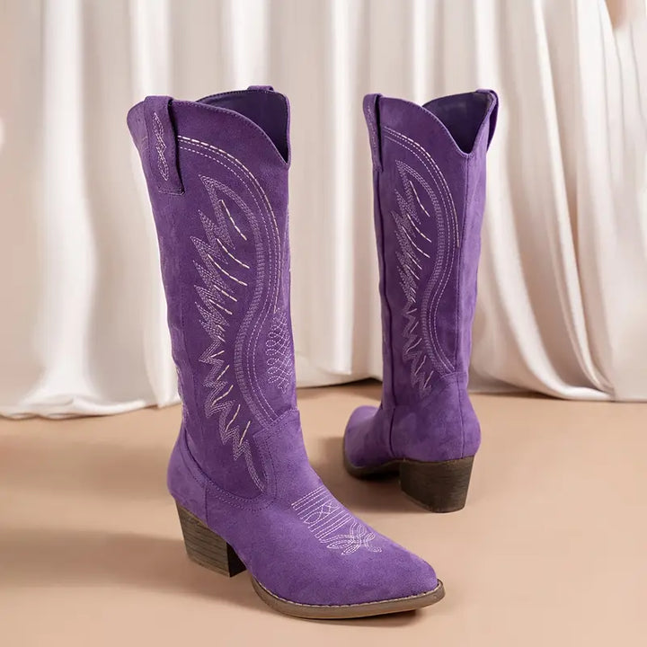 Stilla | Elegante Broderede Cowboystøvler