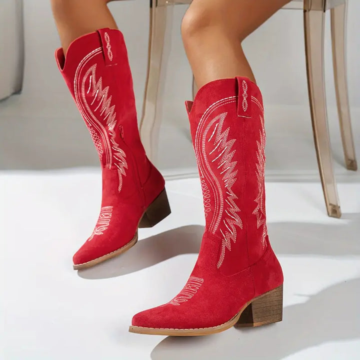 Stilla | Elegante Broderede Cowboystøvler