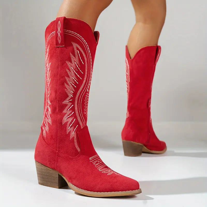 Stilla | Elegante Broderede Cowboystøvler