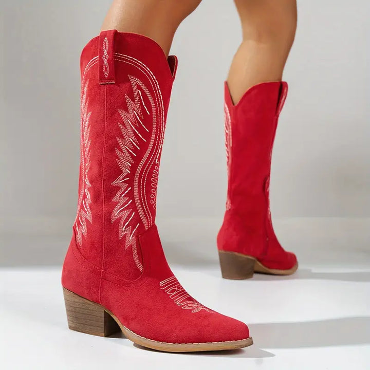 Stilla | Elegante Broderede Cowboystøvler