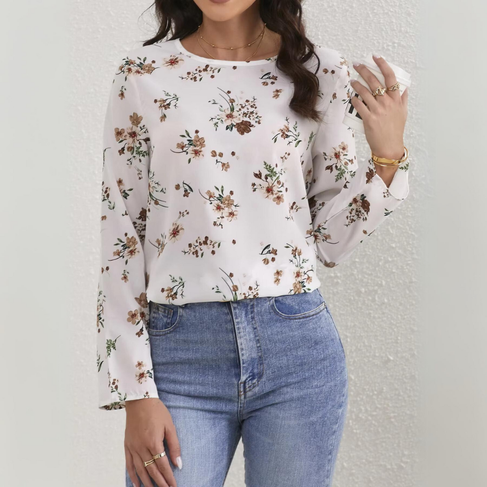 Stilla | Floral Bluse med afslappet snit