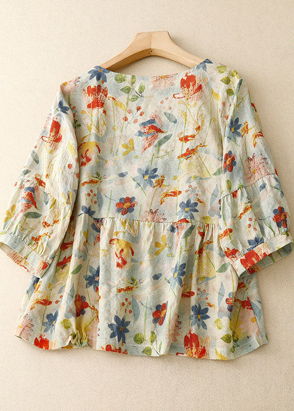Stilla | Blomster Linned Shirt