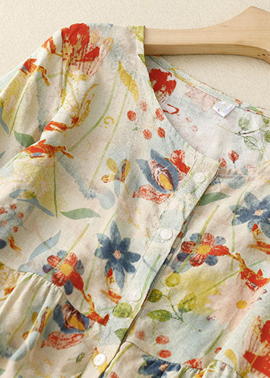 Stilla | Blomster Linned Shirt