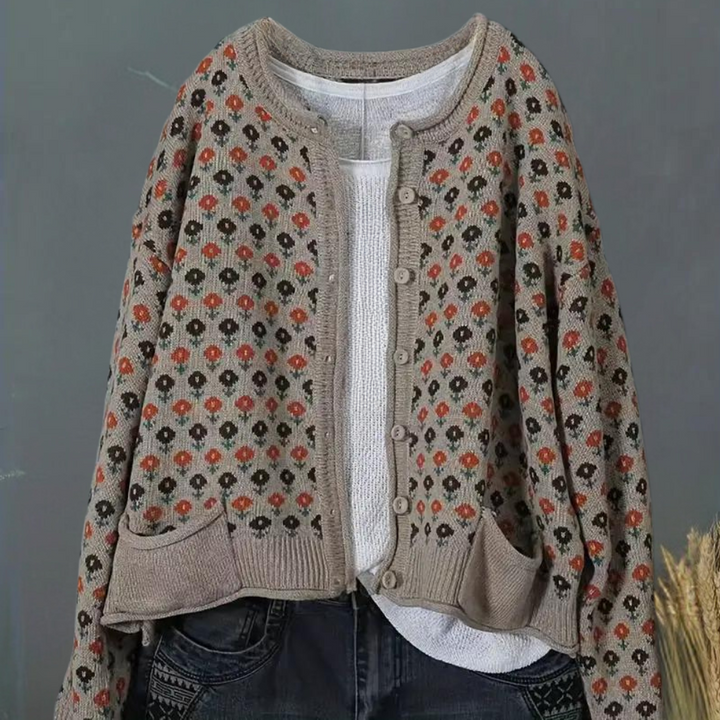 Stilla | Elegant blomster cardigan til kvinder