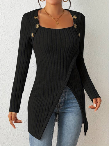 Stilla | Asymmetrisk skåret sweater